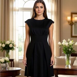 Kate Spade Classic Black Silk Shantung dress size 4